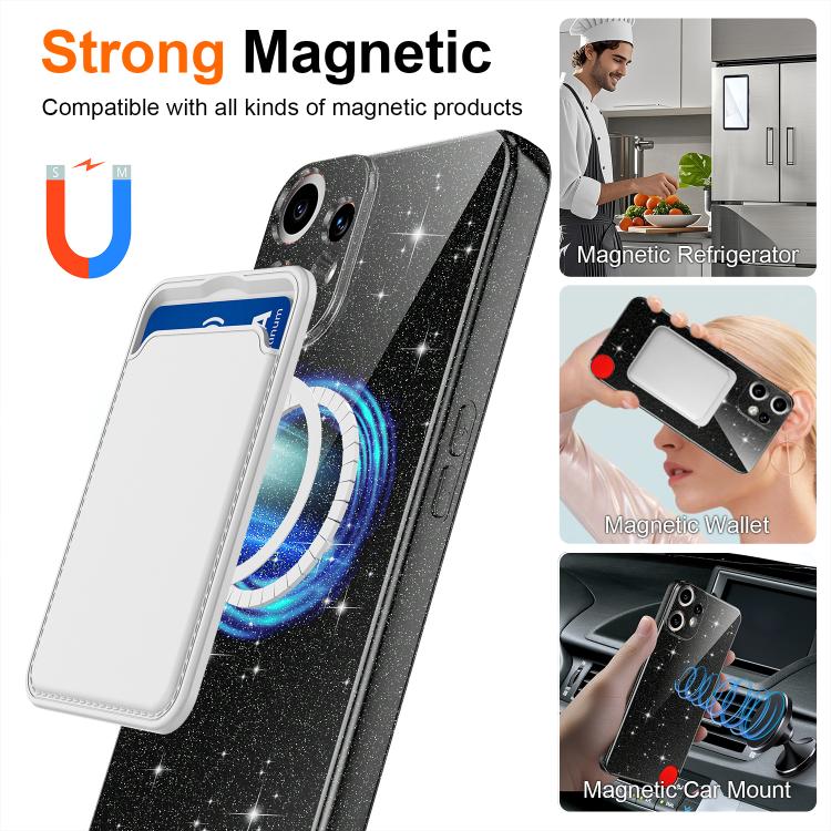 For Nothing CMF Phone 2 Pro Fine Hole Glossy Glitter Magnetic TPU Phone Case with Same Color Hand Strap