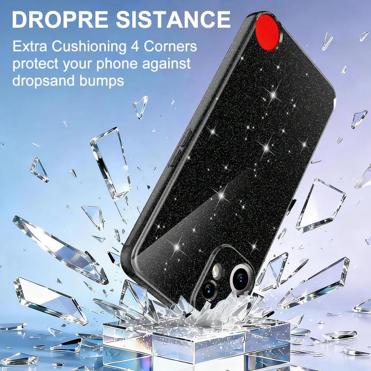 For Nothing CMF Phone 2 Pro Fine Hole Glossy Glitter Magnetic TPU Phone Case with Same Color Hand Strap