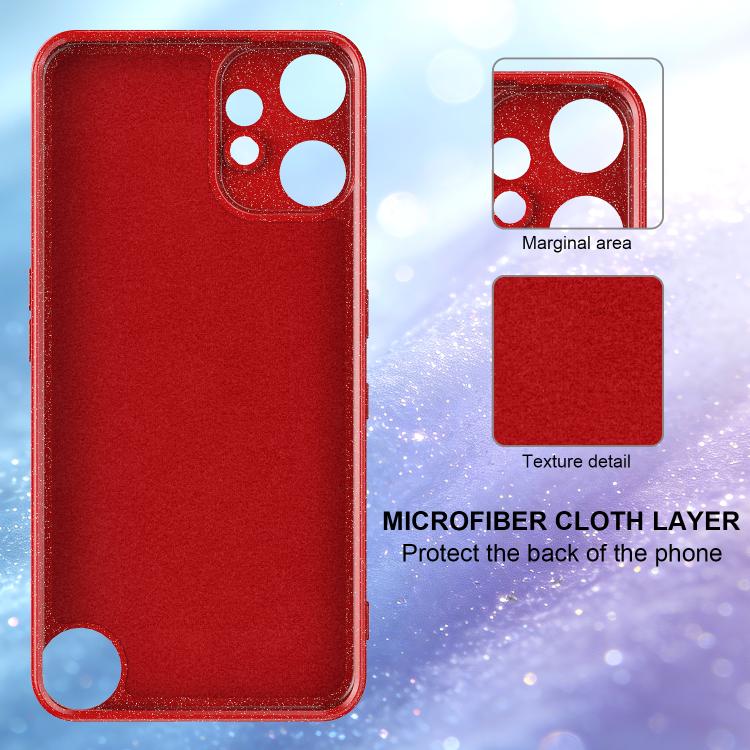 For Nothing CMF Phone 2 Pro Fine Hole Glossy Glitter Magnetic TPU Phone Case with Same Color Hand Strap