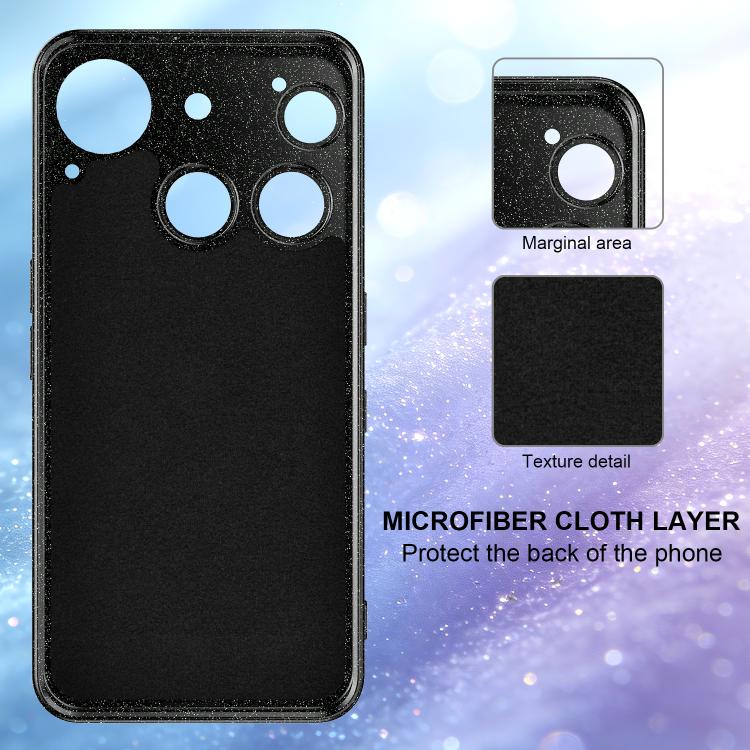For Nothing Phone 3 Fine Hole Glossy Glitter Magnetic TPU Phone Case with Same Color Hand Strap