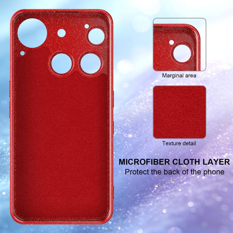 For Nothing Phone 3 Fine Hole Glossy Glitter Magnetic TPU Phone Case with Same Color Hand Strap