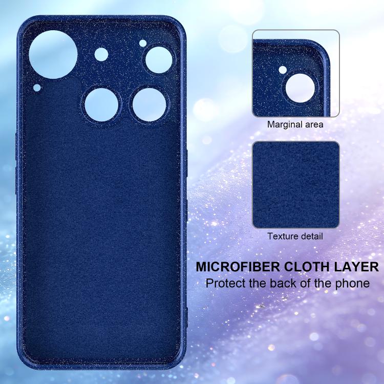 For Nothing Phone 3 Fine Hole Glossy Glitter Magnetic TPU Phone Case with Same Color Hand Strap