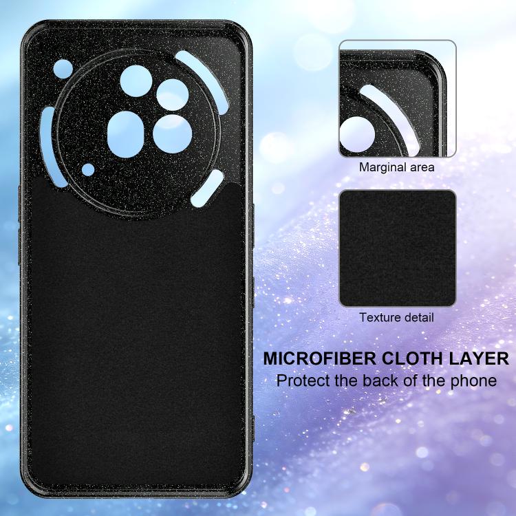 For Nothing Phone 3a Pro Fine Hole Glossy Glitter Magnetic TPU Phone Case with Same Color Hand Strap