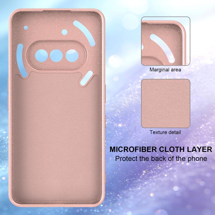 For Nothing Phone 3a Fine Hole Glossy Glitter Magnetic TPU Phone Case with Same Color Hand Strap