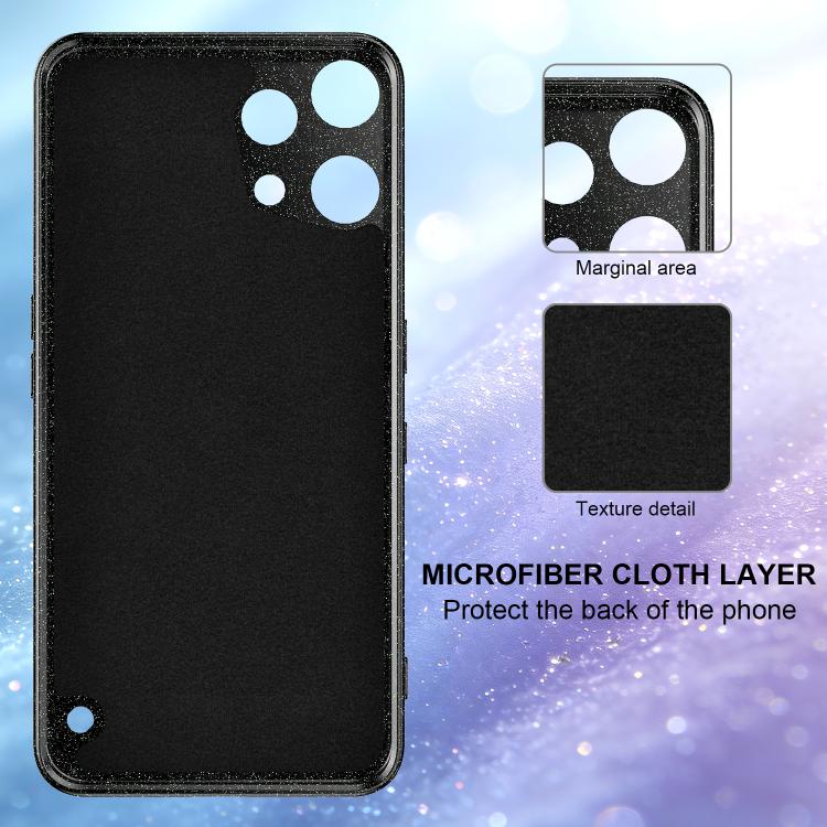 For Nothing Phone 3a Lite Fine Hole Glossy Glitter Magnetic TPU Phone Case with Same Color Hand Strap