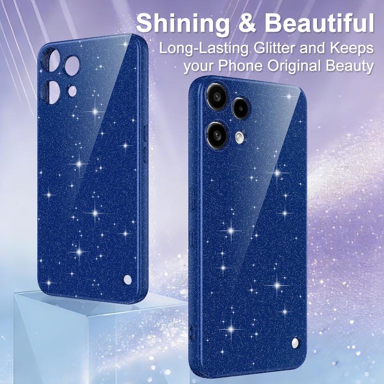 For Nothing Phone 3a Lite Fine Hole Glossy Glitter Magnetic TPU Phone Case with Same Color Hand Strap