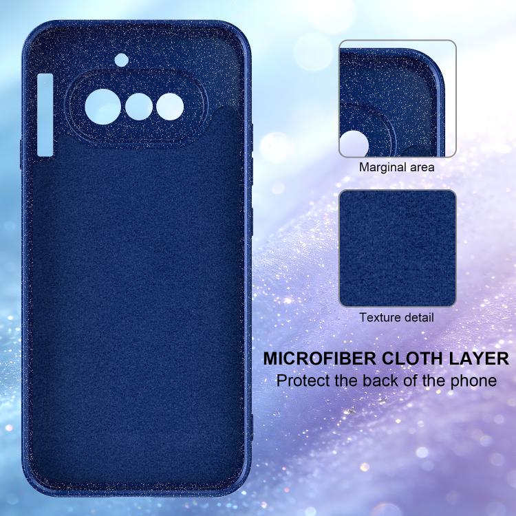 For Nothing Phone 4a Fine Hole Glossy Glitter Magnetic TPU Phone Case with Same Color Hand Strap