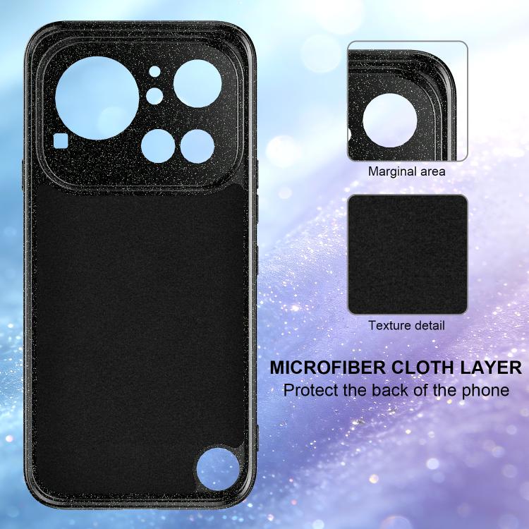 For Nothing Phone 4a Pro Fine Hole Glossy Glitter Magnetic TPU Phone Case with Same Color Hand Strap