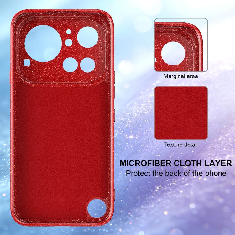 For Nothing Phone 4a Pro Fine Hole Glossy Glitter Magnetic TPU Phone Case with Same Color Hand Strap