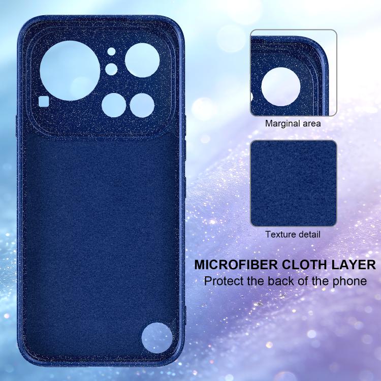 For Nothing Phone 4a Pro Fine Hole Glossy Glitter Magnetic TPU Phone Case with Same Color Hand Strap