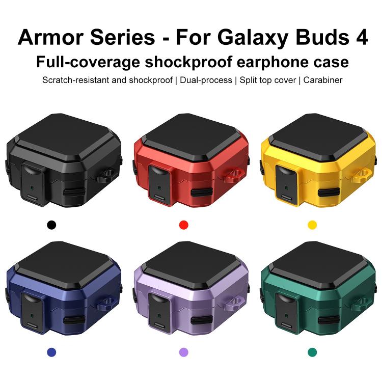 For Samsung Galaxy Buds 4 / 4 Pro Thunder Armor Anti-fall Earphones Protective Cover with Switch