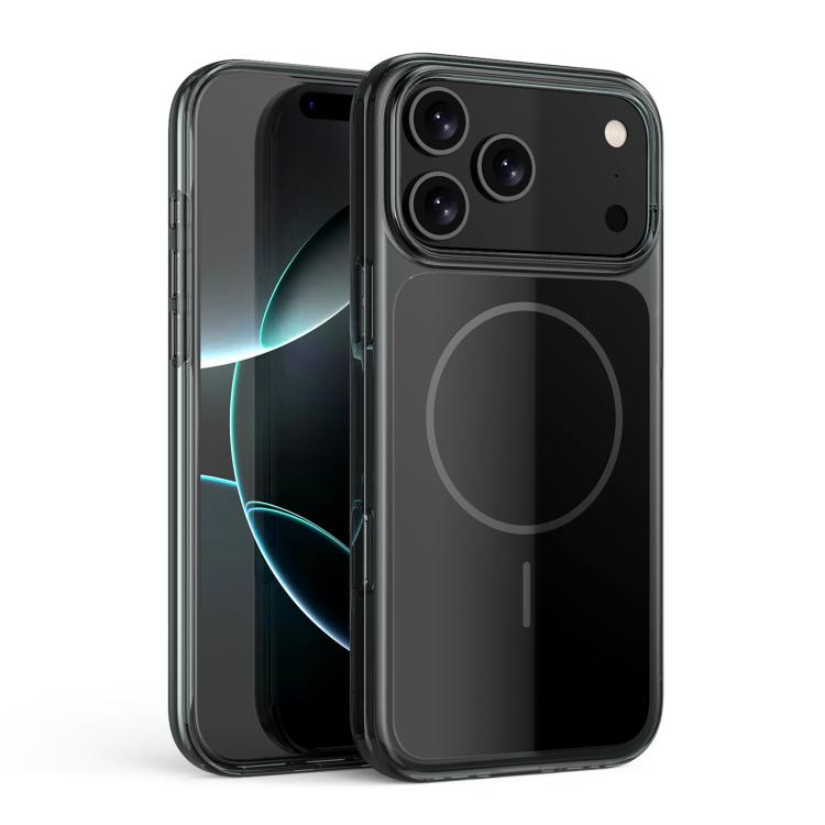 For iPhone 17 Pro Translucent PC Magnetic Shockproof Phone Case