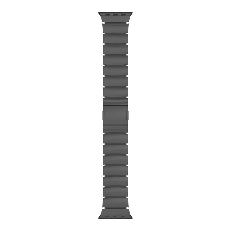 For Apple Watch 46mm / 49mm / 45mm / 44mm Magnetic Clasp One Beads Silicone Titanium Alloy Watch Band