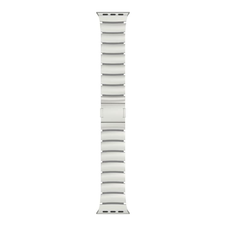 For Apple Watch 42mm / 41mm / 40mm / 38mm Magnetic Clasp One Beads Silicone Titanium Alloy Watch Band
