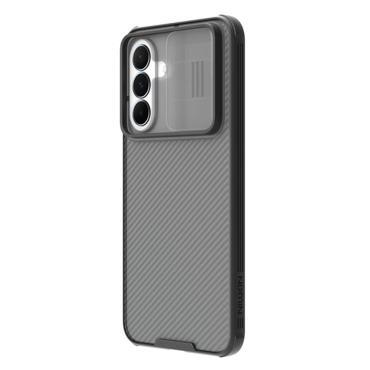 For Samsung Galaxy A37 5G NILLKIN Black Mirror Pro Series Camshield PC Phone Case - Transparent Black