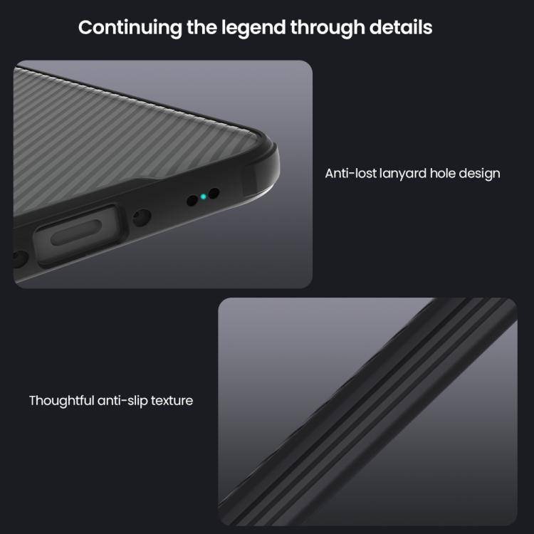 For Samsung Galaxy A37 5G NILLKIN Black Mirror Pro Series Camshield PC Phone Case - Transparent Black