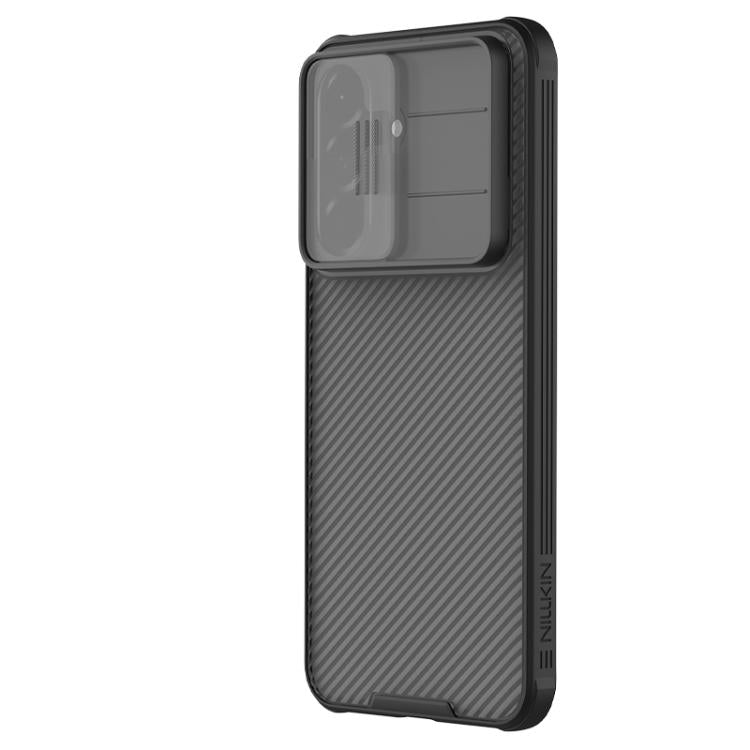 For Samsung Galaxy A57 5G NILLKIN Black Mirror Pro Series Camshield PC Phone Case - Transparent Black