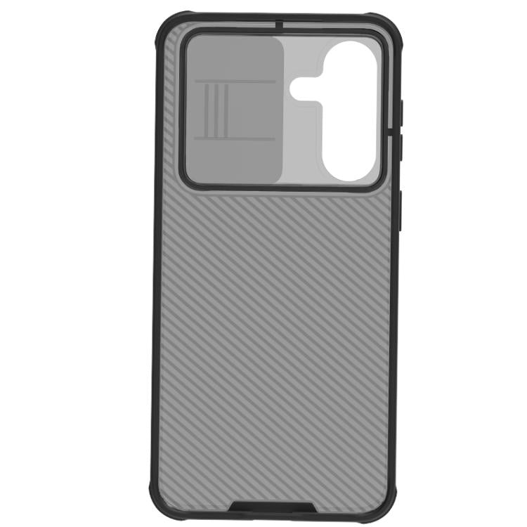 For Samsung Galaxy A57 5G NILLKIN Black Mirror Pro Series Camshield PC Phone Case - Transparent Black