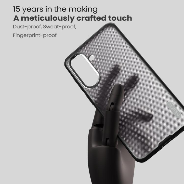 For Samsung Galaxy A37 5G NILLKIN Super Frosted Shield Pro PC + TPU Phone Case - Transparent Black