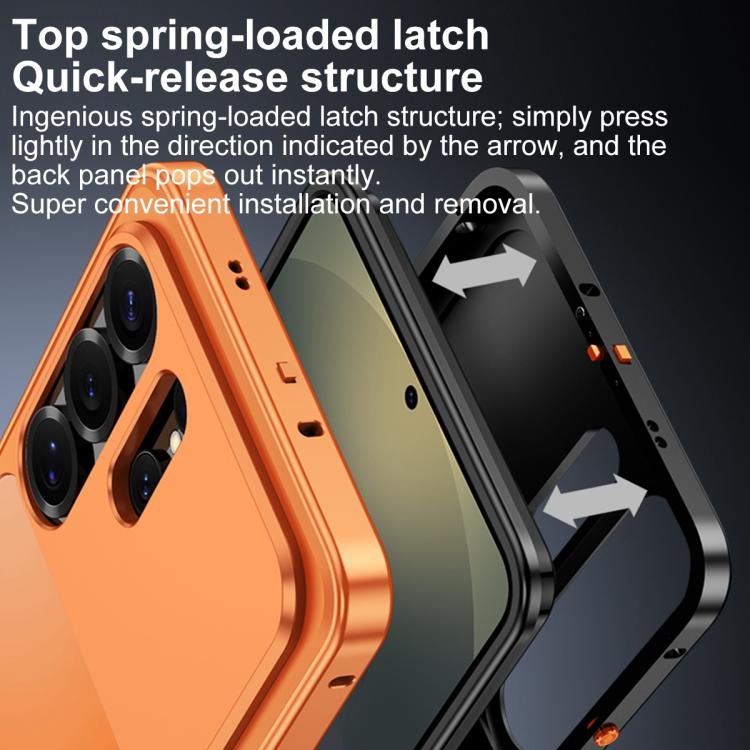 For Samsung Galaxy S25 Ultra 5G Buckle Magnetic Metal Phone Case