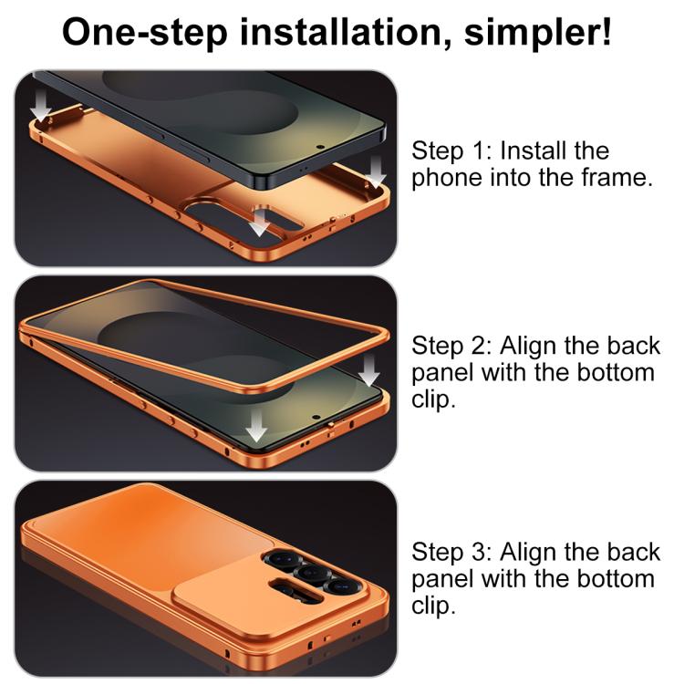 For Samsung Galaxy S23 Ultra 5G Buckle Magnetic Metal Phone Case