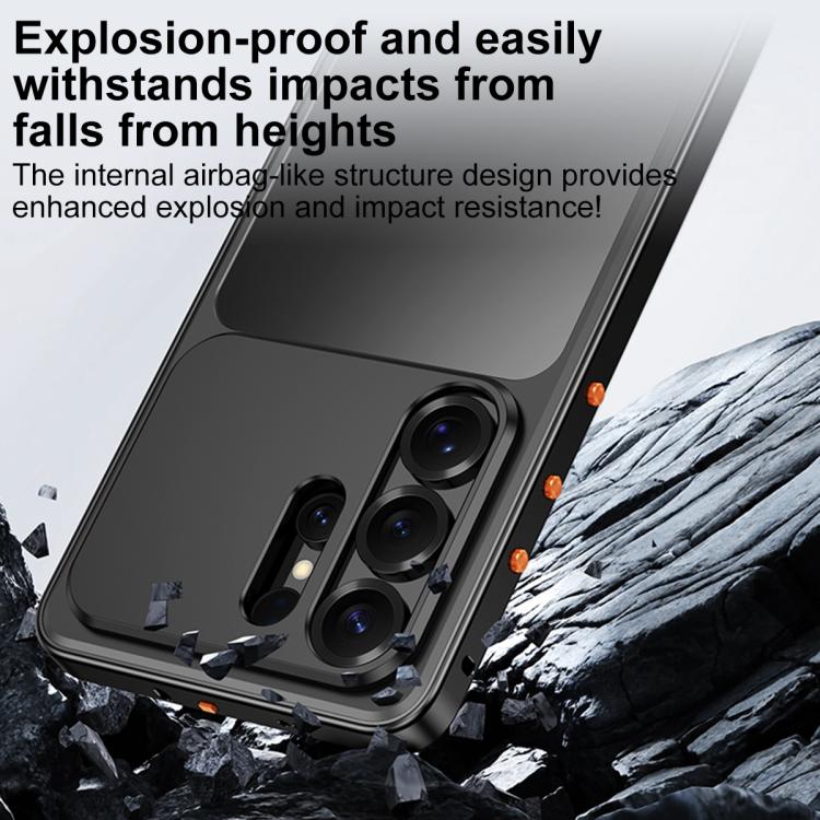 For Samsung Galaxy S24 Ultra 5G Buckle Magnetic Metal Phone Case