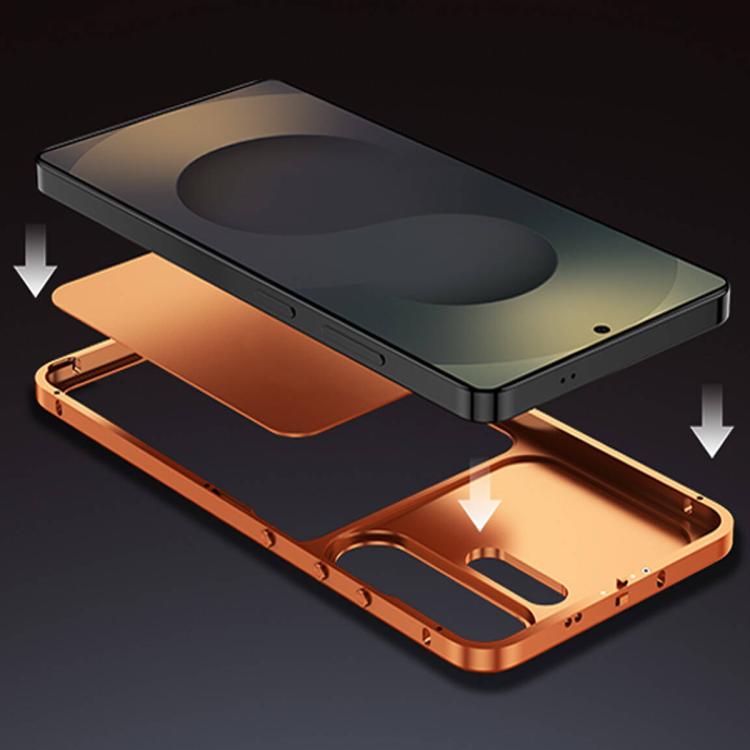 For Samsung Galaxy S25 Ultra 5G Buckle Magnetic Metal Phone Case