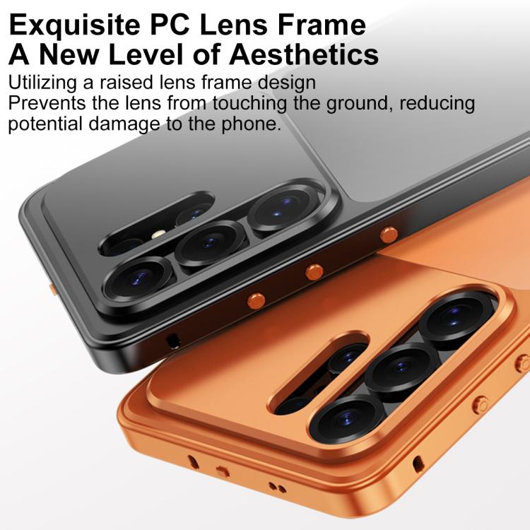 For Samsung Galaxy S25 Ultra 5G Buckle Magnetic Metal Phone Case