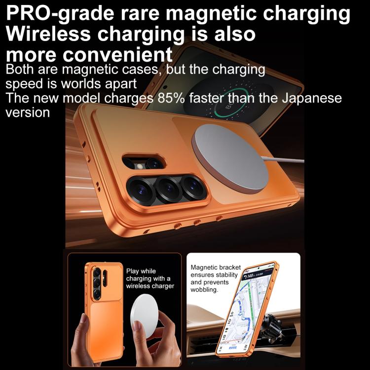 For Samsung Galaxy S23 Ultra 5G Buckle Magnetic Metal Phone Case