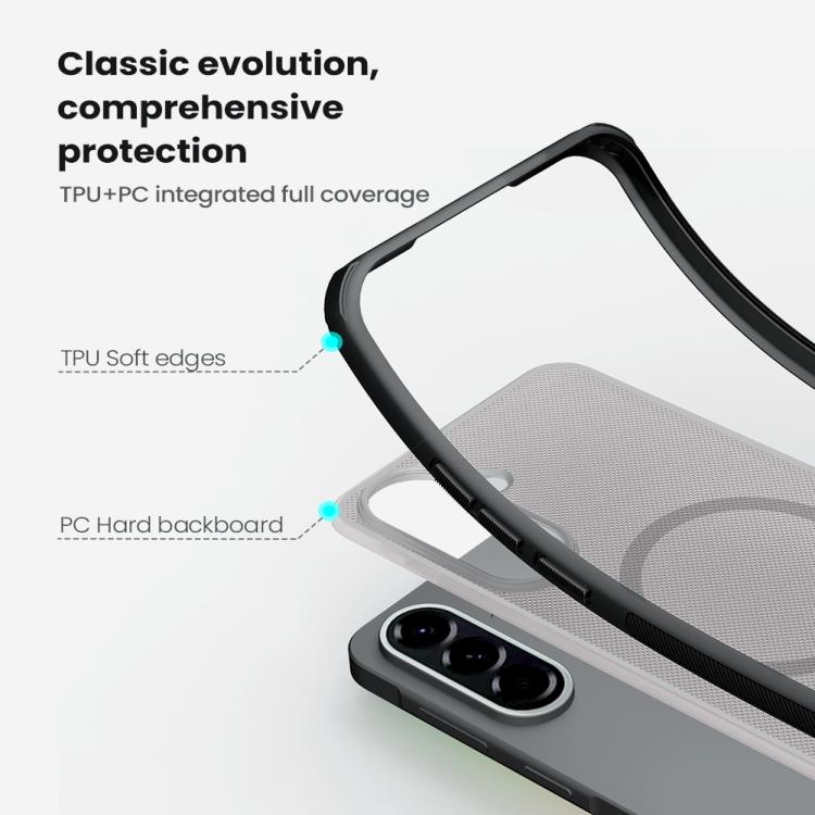 For Samsung Galaxy A57 5G NILLKIN Frosted Shield Pro Magnetic Phone Case - Transparent Black