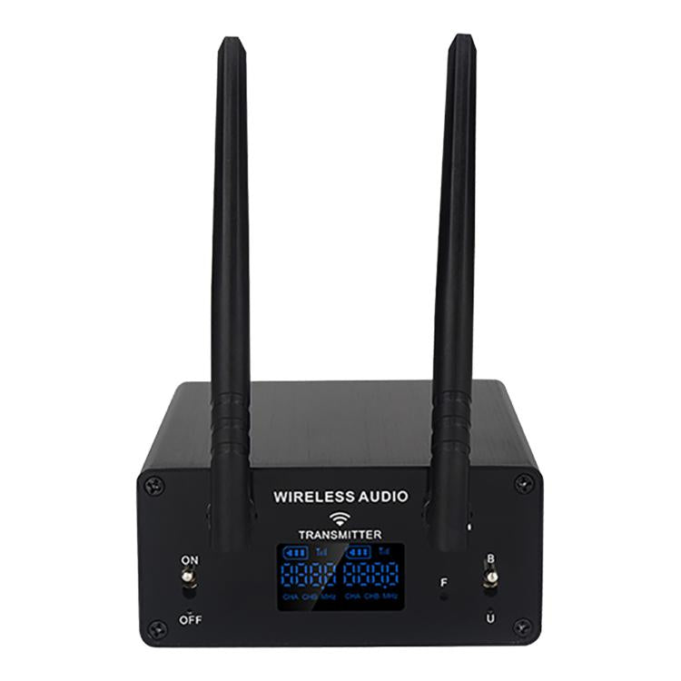 AU680A XLR Wireless Audio Transmitter and Receiver Set, Plug Type:UK Plug - Black