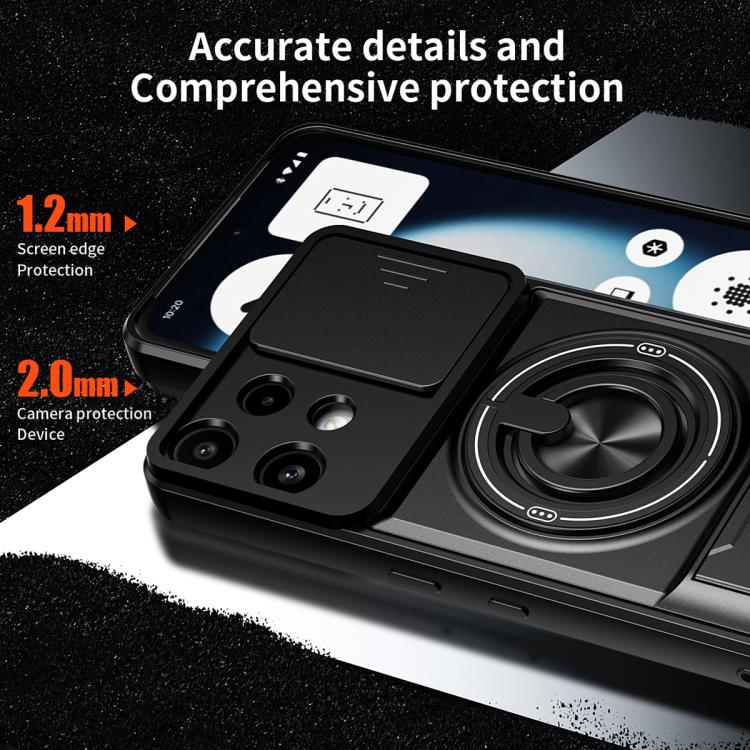 For Nothing Phone 3a Lite Lens Sliding Window Multifunctional Magnetic Shockproof Phone Case