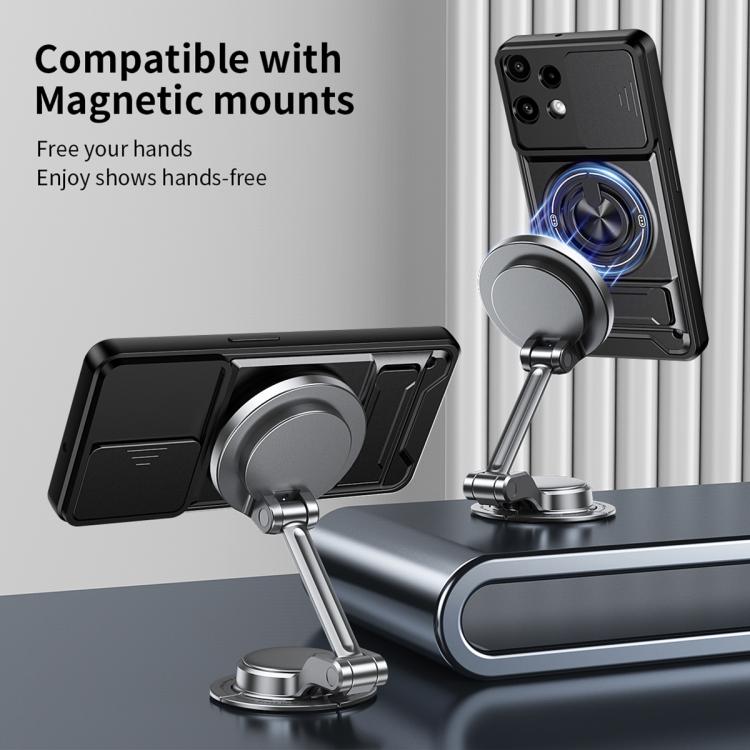 For Nothing Phone 3a Lite Lens Sliding Window Multifunctional Magnetic Shockproof Phone Case