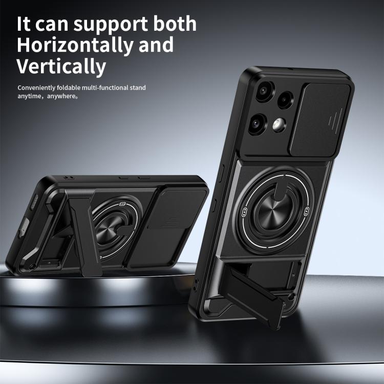 For Nothing Phone 3a Lite Lens Sliding Window Multifunctional Magnetic Shockproof Phone Case