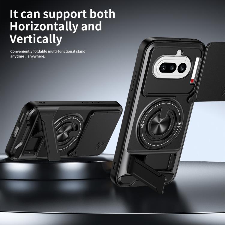 For Nothing Phone 4a Lens Sliding Window Multifunctional Magnetic Shockproof Phone Case