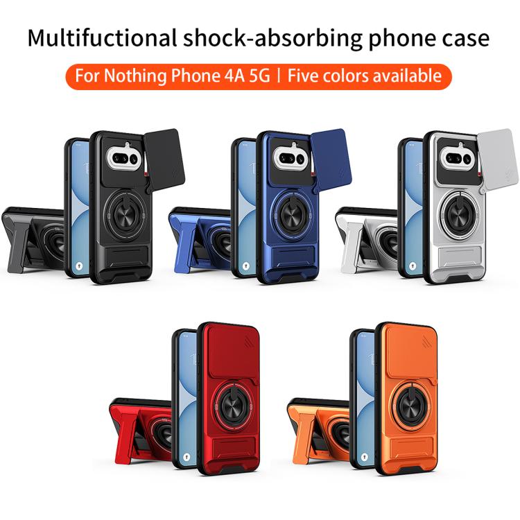 For Nothing Phone 4a Lens Sliding Window Multifunctional Magnetic Shockproof Phone Case