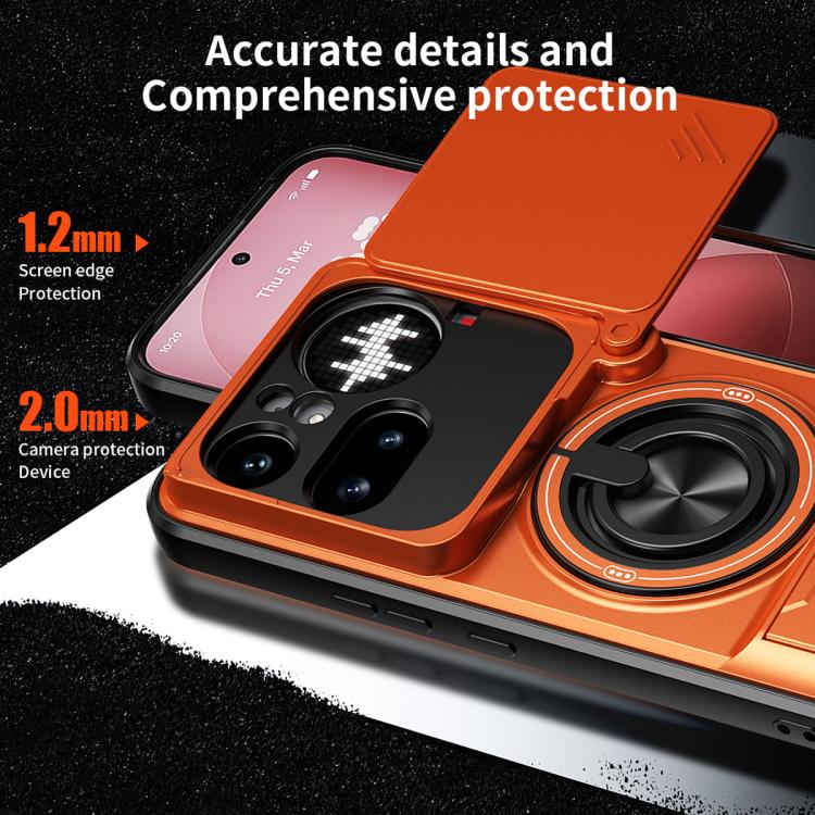 For Nothing Phone 4a Pro Lens Sliding Window Multifunctional Magnetic Shockproof Phone Case