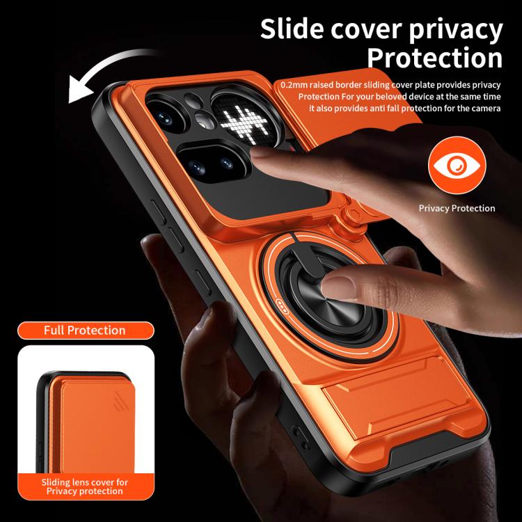 For Nothing Phone 4a Pro Lens Sliding Window Multifunctional Magnetic Shockproof Phone Case