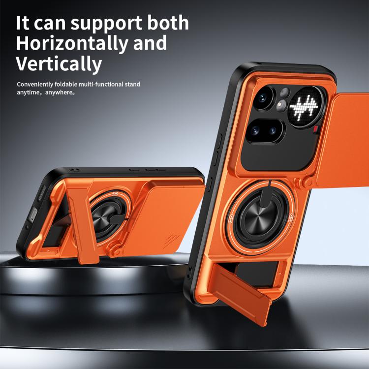 For Nothing Phone 4a Pro Lens Sliding Window Multifunctional Magnetic Shockproof Phone Case