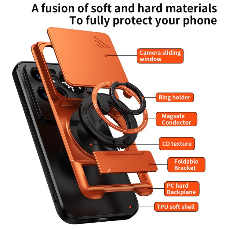 For Nothing Phone 4a Pro Lens Sliding Window Multifunctional Magnetic Shockproof Phone Case