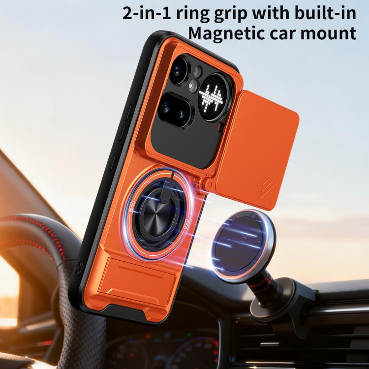 For Nothing Phone 4a Pro Lens Sliding Window Multifunctional Magnetic Shockproof Phone Case