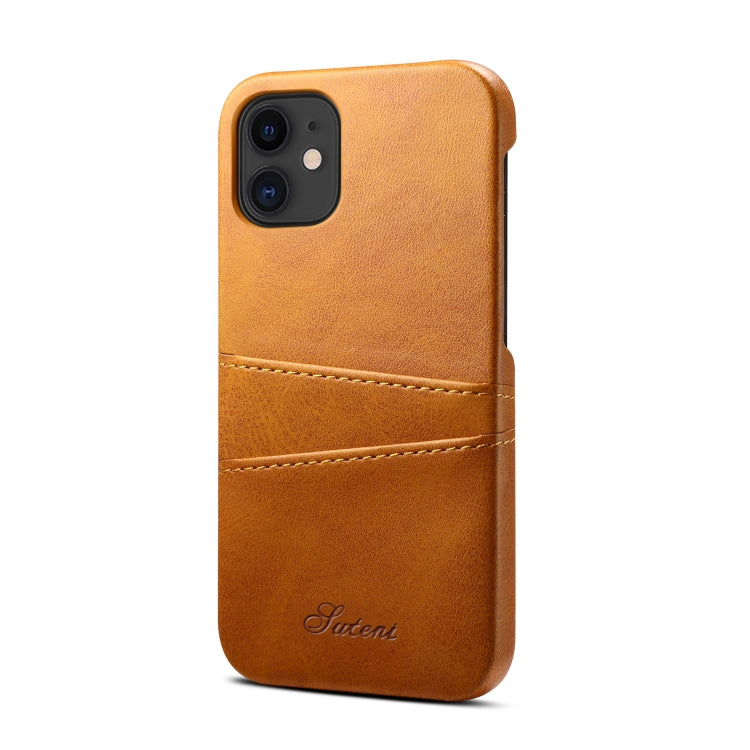 For iPhone 12 mini Calf Texture Back Cover Protective Case with Card Slots