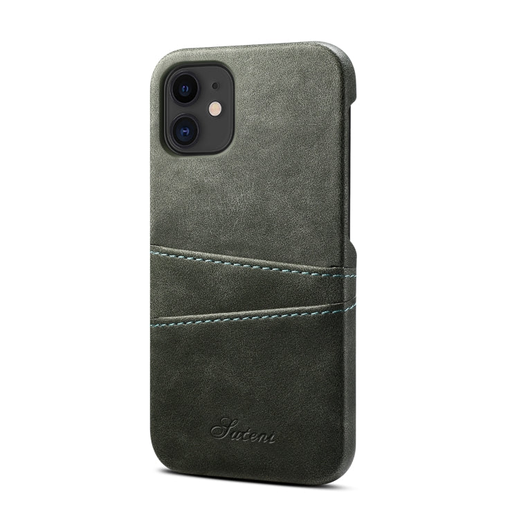 For iPhone 12 / 12 Pro Calf Texture Back Cover Protective Case with Card Slots