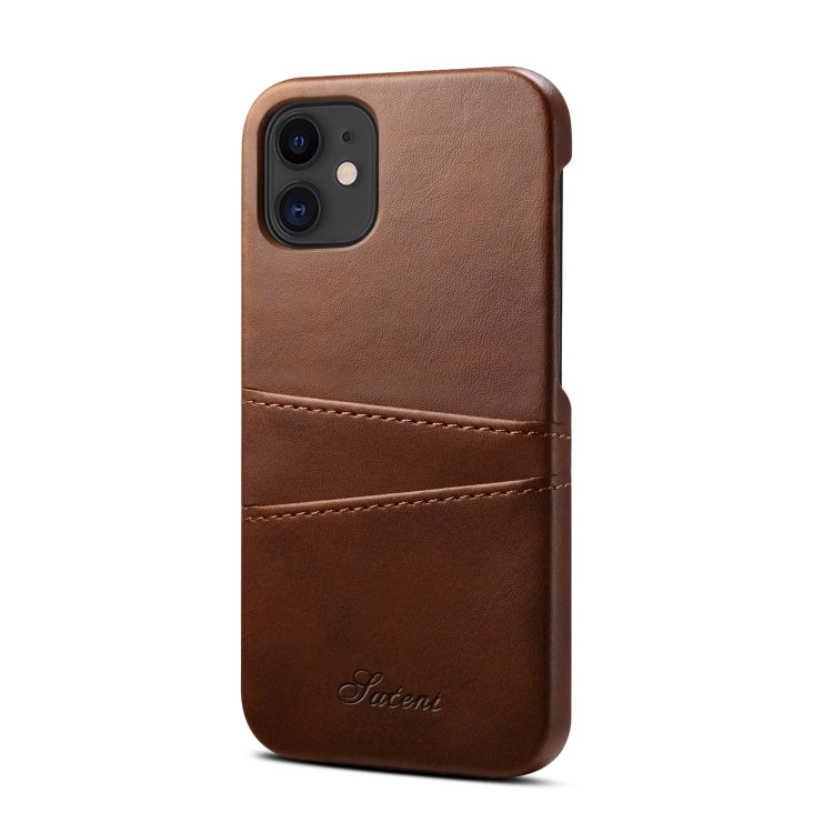 For iPhone 12 / 12 Pro Calf Texture Back Cover Protective Case with Card Slots