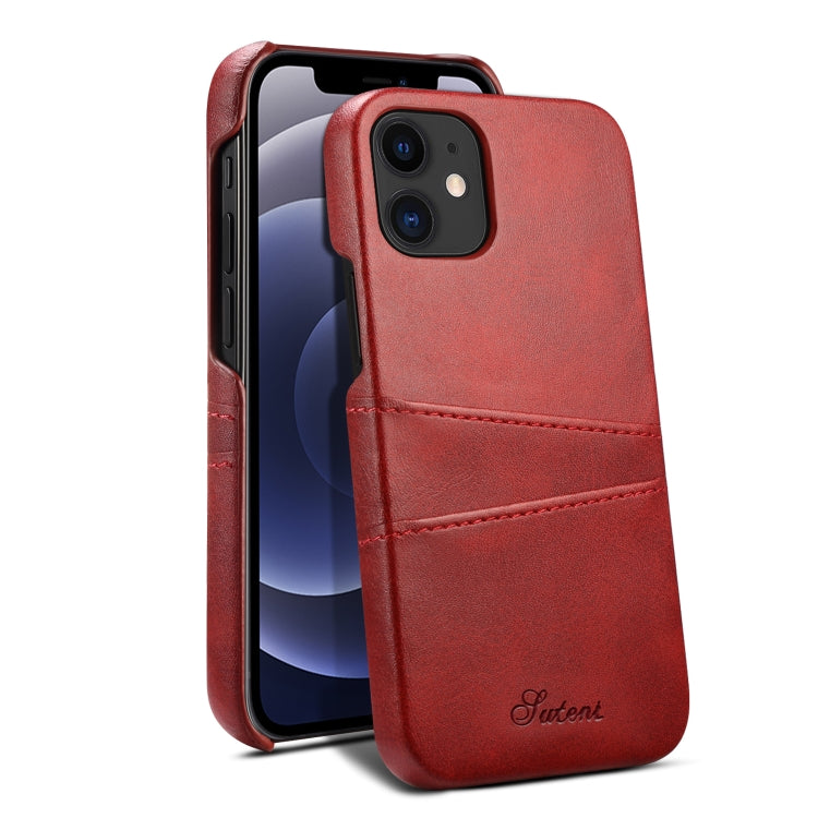 For iPhone 12 / 12 Pro Calf Texture Back Cover Protective Case with Card Slots