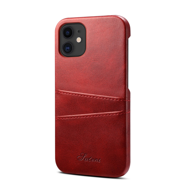 For iPhone 12 / 12 Pro Calf Texture Back Cover Protective Case with Card Slots