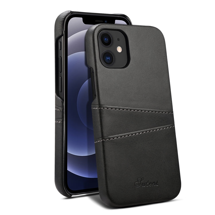 For iPhone 12 / 12 Pro Calf Texture Back Cover Protective Case with Card Slots