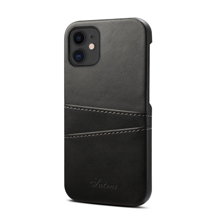 For iPhone 12 / 12 Pro Calf Texture Back Cover Protective Case with Card Slots