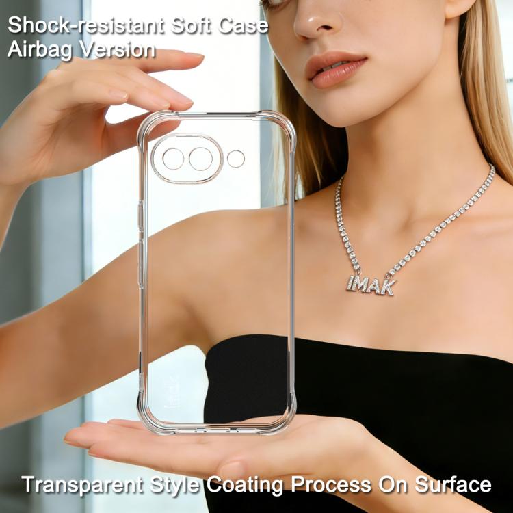 For Google Pixel 10a imak Shockproof Airbag TPU Phone Case - Transparent