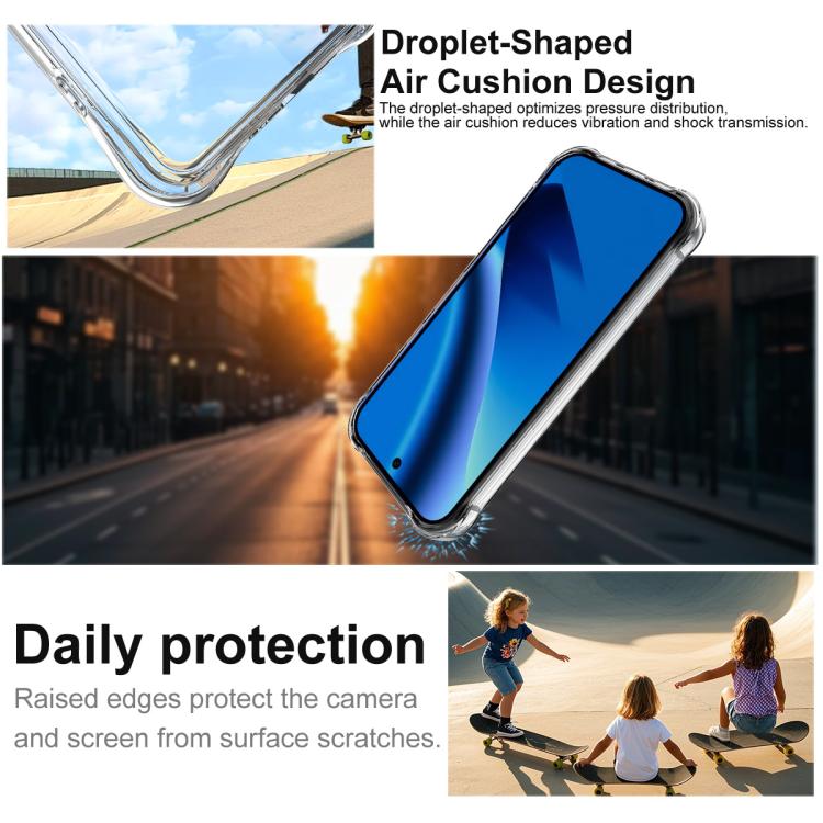 For Google Pixel 10a imak Shockproof Airbag TPU Phone Case - Transparent